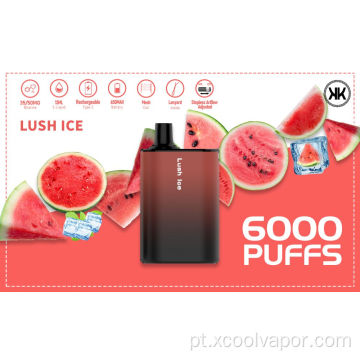 Xcool vapor 6000 sopras barato vazio de vapor descartável